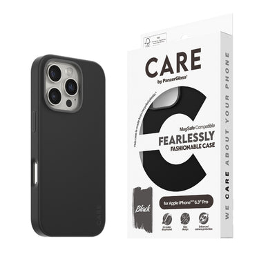 PanzerGlass CARE Fashion MagSafe Case for iPhone 16 Pro- Black